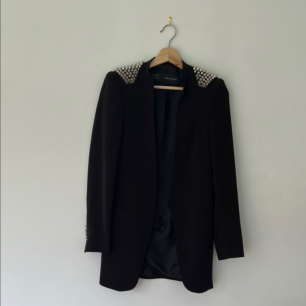 Zara Black Studded Blazer